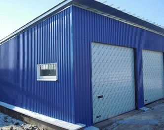 Garaža za kovinski profil: montažna in montažna tehnologija