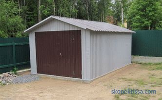 Projekti garaž z hozblok (z gospodarskim delom): možnosti za stavbe