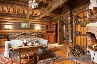 Notranjost lesene hiše: foto in video ideje