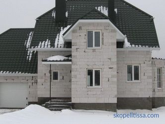 Country hiše iz pene blokov - projekti na ključ, cene za gradnjo v Moskvi, fotografija