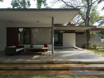 Enosobna hiša s teraso: ideje, vrste, materiali