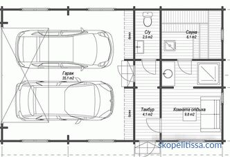 standardni projekt garaže za en avto